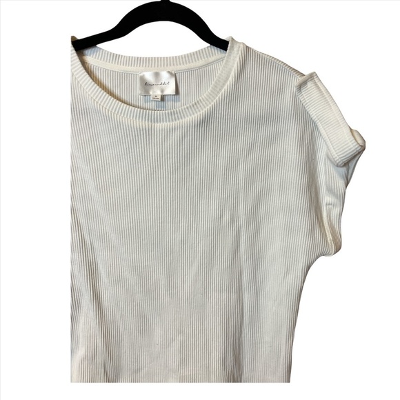 Anthropologie Line & Dot Cream Cropped Top Size M - Picture 2 of 3